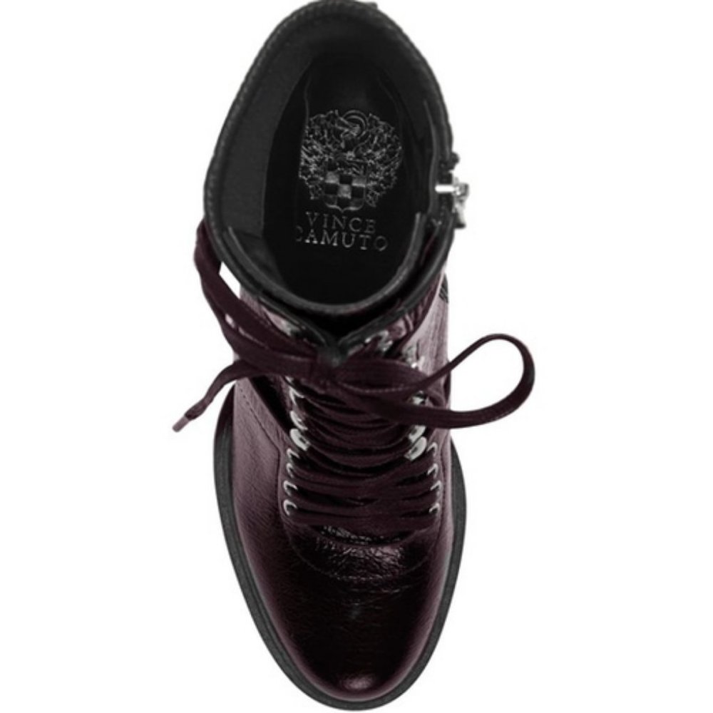 Nib Vince Camuto Grape Leather Combat Boot - image 5